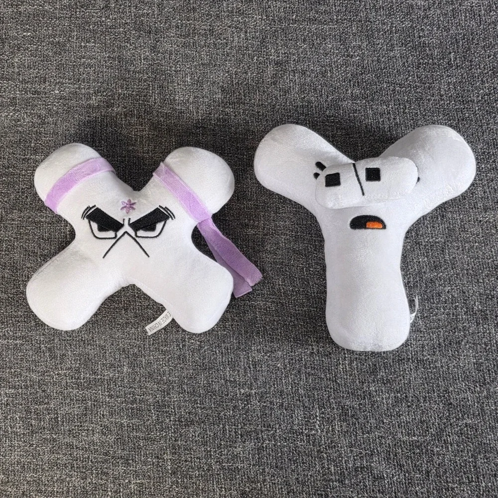 Alphabet Lore X and Y Plush Toy Bundle White Stuffed Toy Educational